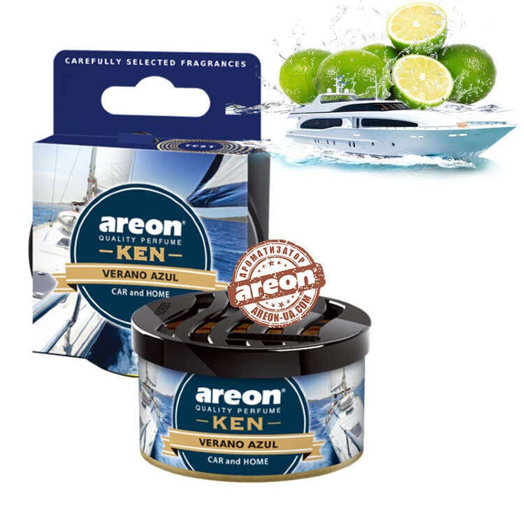 خوشبو کننده خودرو Ken Areon رایحه Verano Azul کد 66453 — تصویر ۲