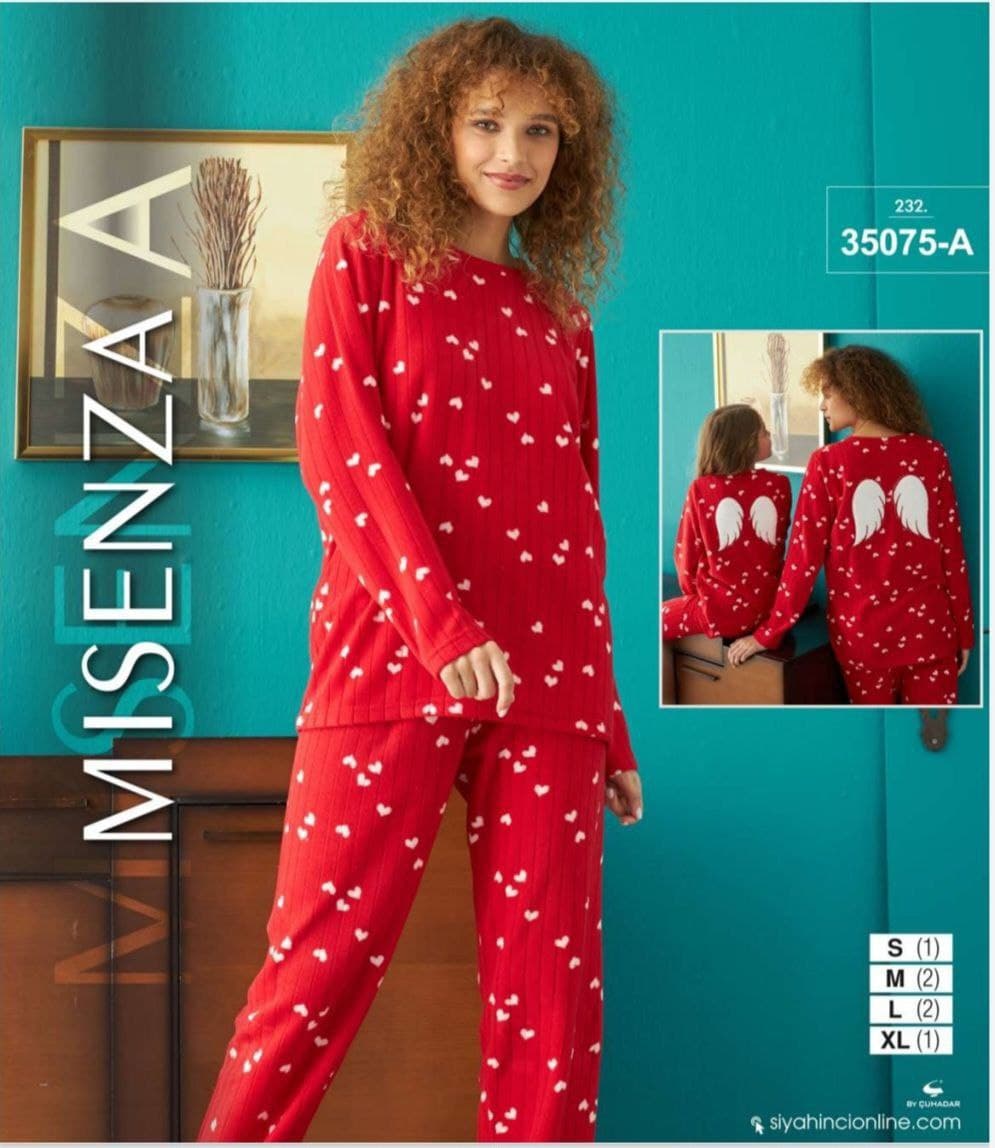 ست بلوز شلوار زنانه ترک ضخیم پاییزه 35075