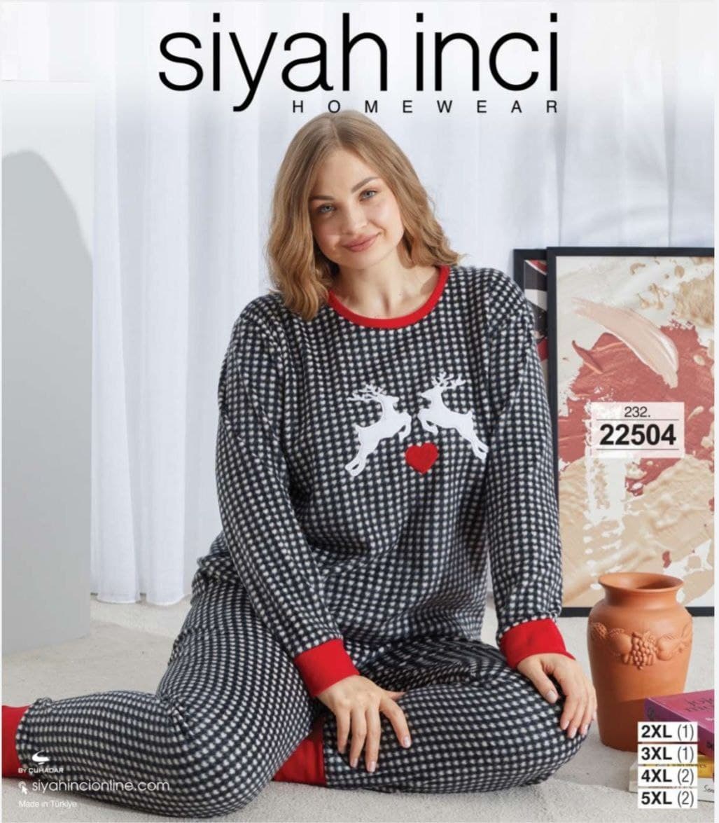 ست بلوز شلوار سایزبزرگ زنانه ترک پاییزه 22504