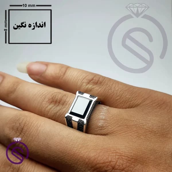 انگشتر نقره حدید مردانه مدل کریستوفر — تصویر ۲