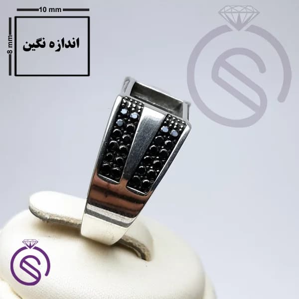 رکاب انگشتر نقره مردانه مدل کریستوفر کد 62272 — تصویر ۳