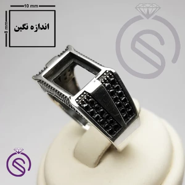 رکاب انگشتر نقره مردانه مدل کریستوفر کد 62272 — تصویر ۵