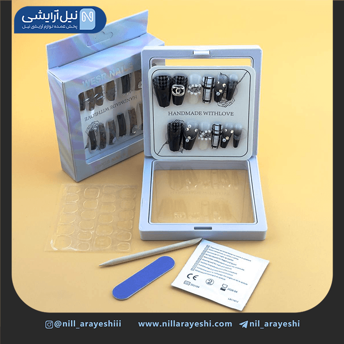 ناخن مصنوعی به همراه چسب ژله ای ورس