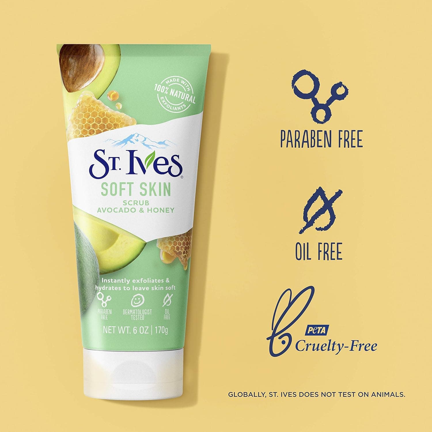 اسکراب صورت آووکادو و عسل سینت ایوز Soft Skin — تصویر ۳