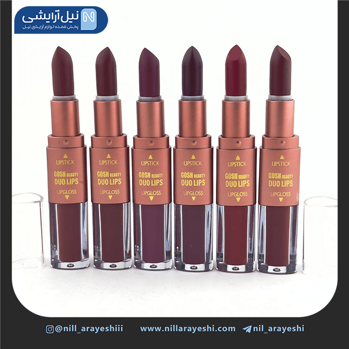رژ لب مایع و جامد دو طرفه گاش بیوتی کد mma1442h — تصویر ۳