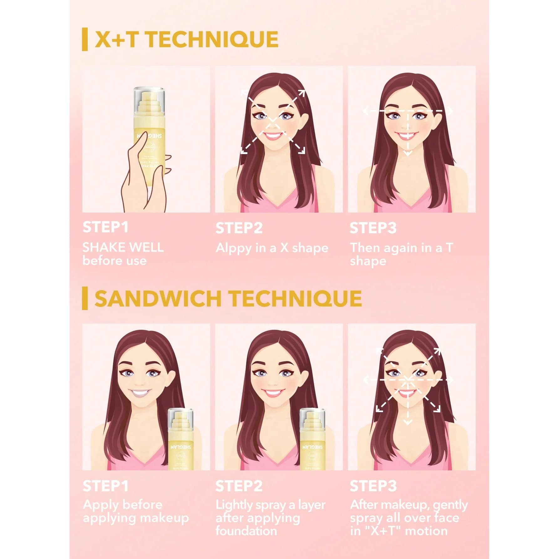 اسپری فیکس زرد MATTE FRESH شیگلم — تصویر ۴