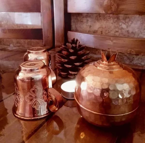 قندان مسی طرح انار کد ZH05.3 — تصویر ۴