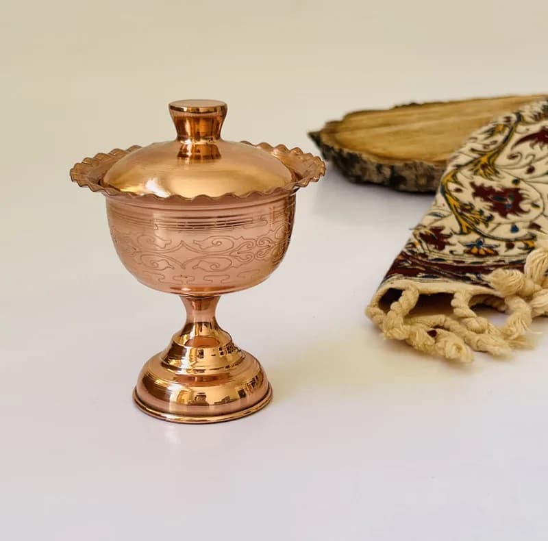 قندان مسی مدل لب چین کد ZH395.2 — تصویر ۴