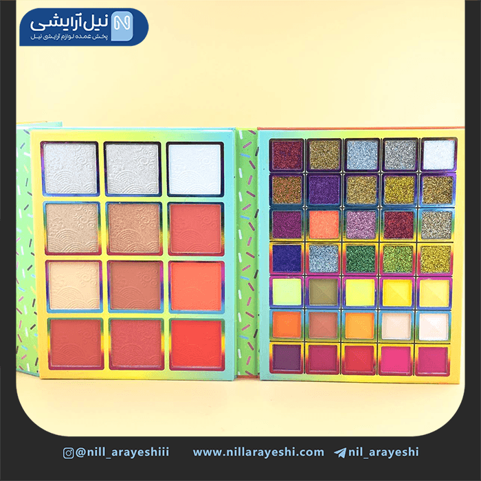 پالت چند کاره کتابی تاشو 117 رنگ بستنی کوکو اوربان کد 4002 — تصویر ۲