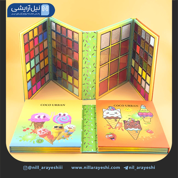 پالت چند کاره کتابی تاشو 117 رنگ بستنی کوکو اوربان کد 4002
