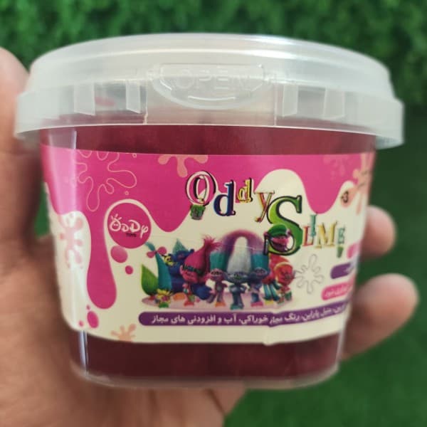 اسلایم آدامسی ظرف 300 رنگ قرمز شرابی — تصویر ۳