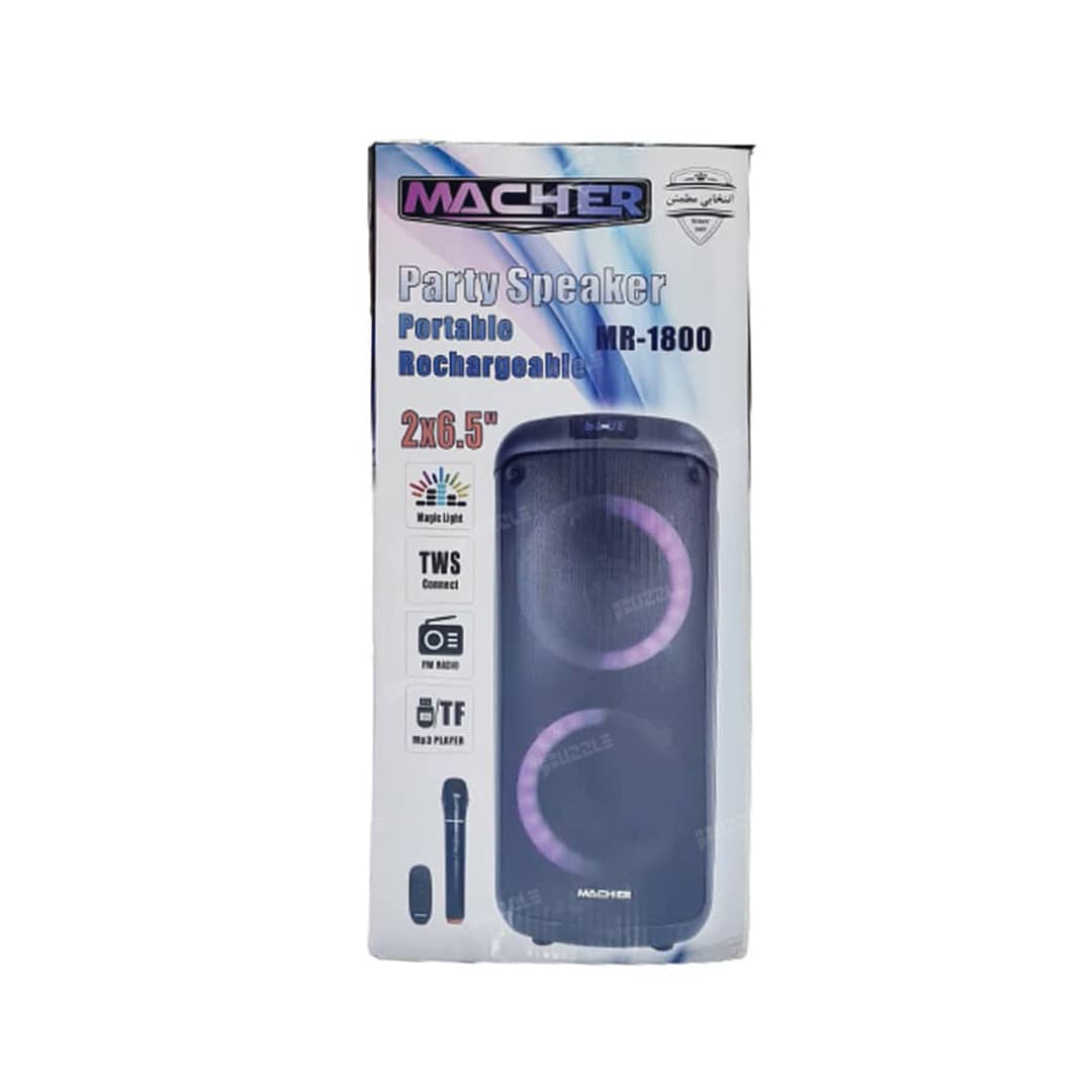 اسپیکر بلوتوثی قابل حمل مچر مدل Macher MR-1800 — تصویر ۲