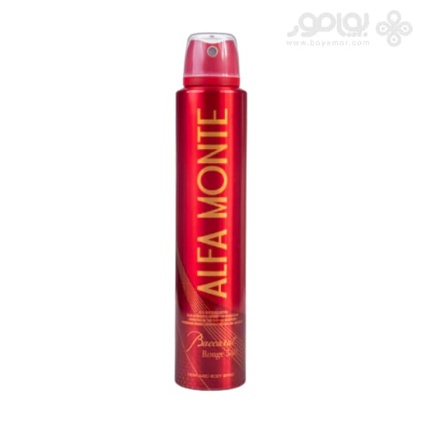 اسپری دئودورانت زنانه آلفا مونته رایحه BACCART ROUGE