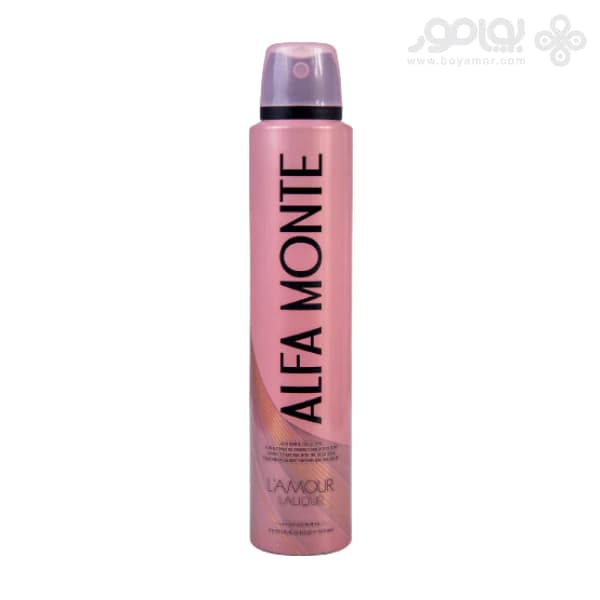 اسپری دئودورانت زنانه آلفا مونته رایحه L’AMOUR LALIQUE