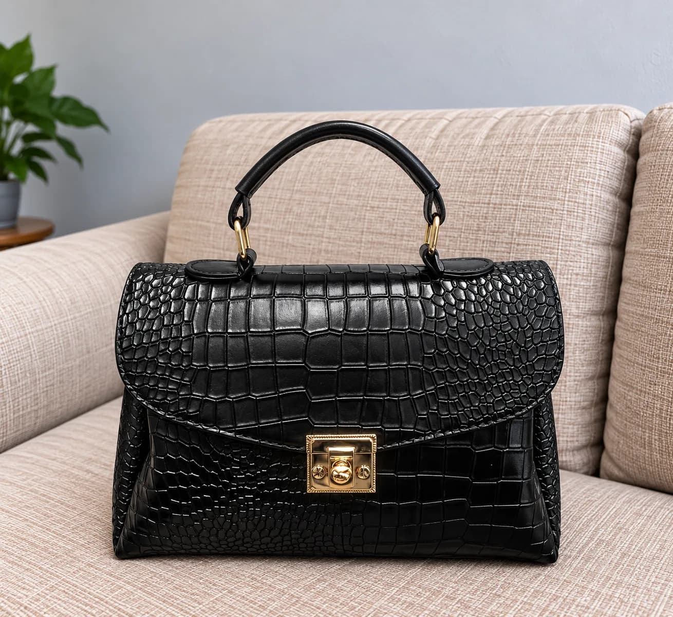 کیف دستی و دوشی زنانه صندوقی مشکی