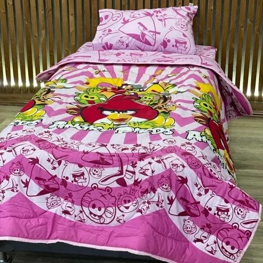 ست کامل ژورنالی روتختی 4 تیکه طرح انگری بردز (پس کرایه) — تصویر ۲