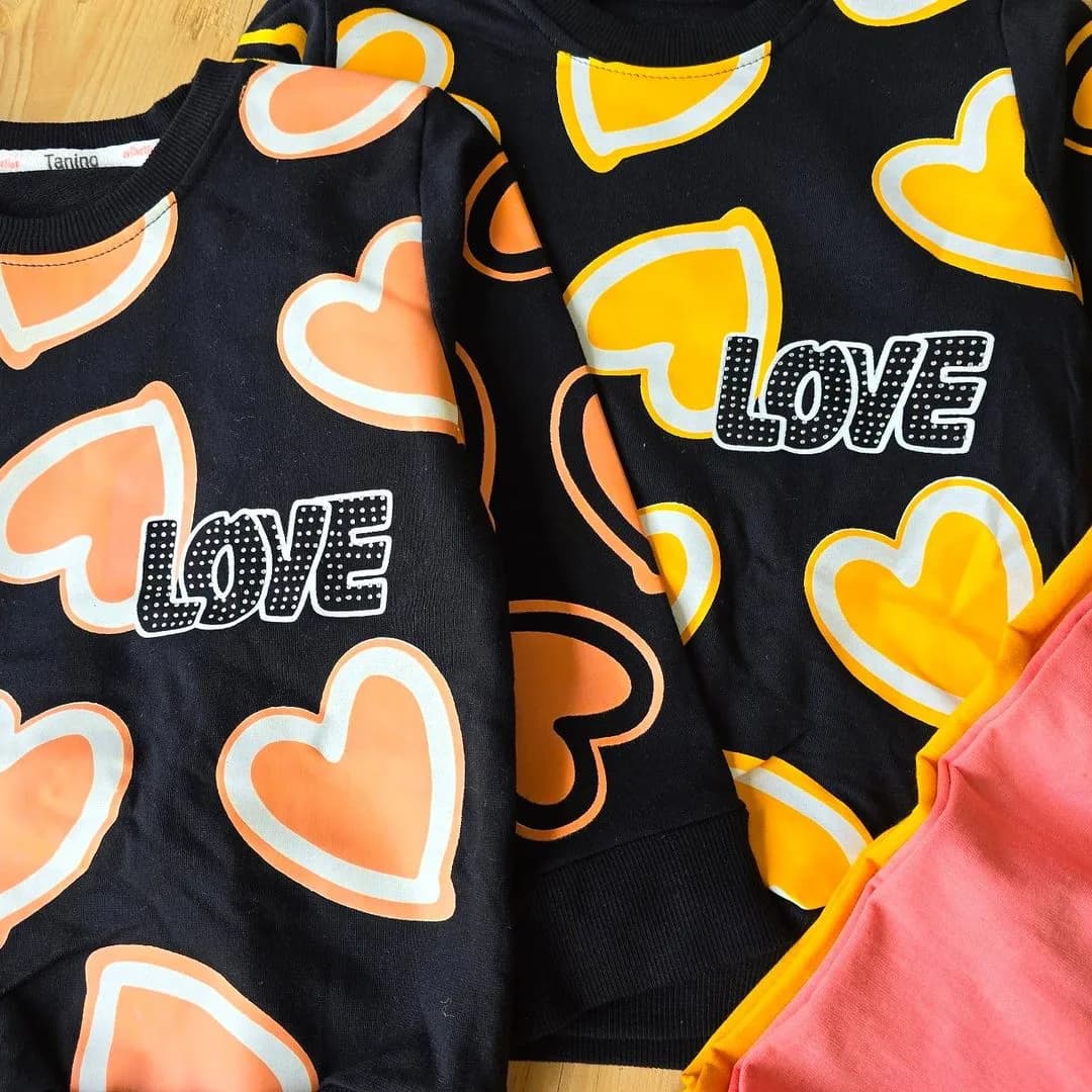 بلوز شلوار قلبی لاو Love کد 3623 — تصویر ۲