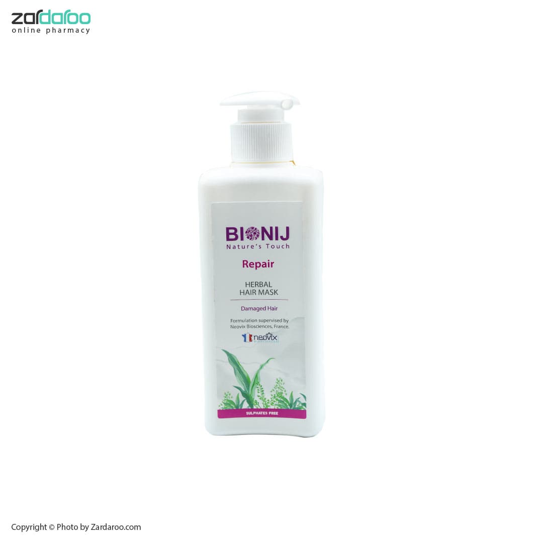 ماسک موی گیاهی مدل Repair مناسب موهای آسیب دیده بیونیج Bionij