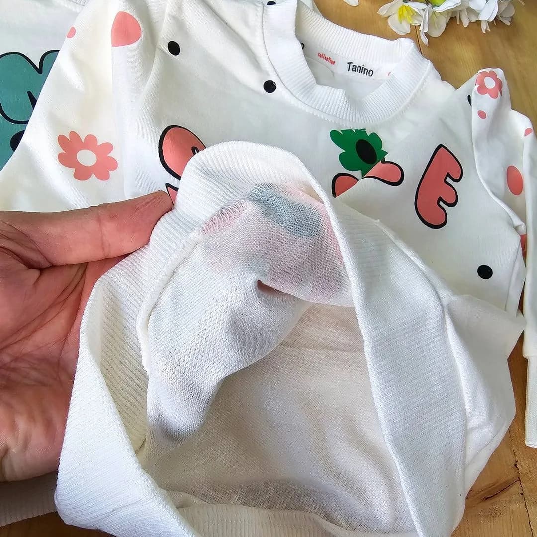 بلوز شلوار گل دار طرح smile کد 3503 — تصویر ۳