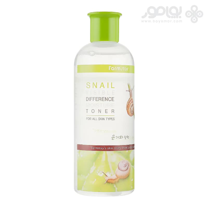تونر حلزون فارم استی مدل VISIBLE MOISTURE حجم 350 میل
