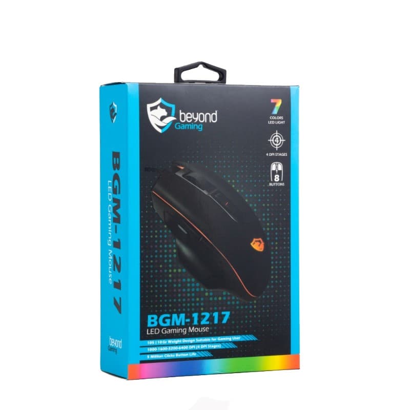 موس سیمدار گیمینگ LED دار Beyond BGM-1217 — تصویر ۳