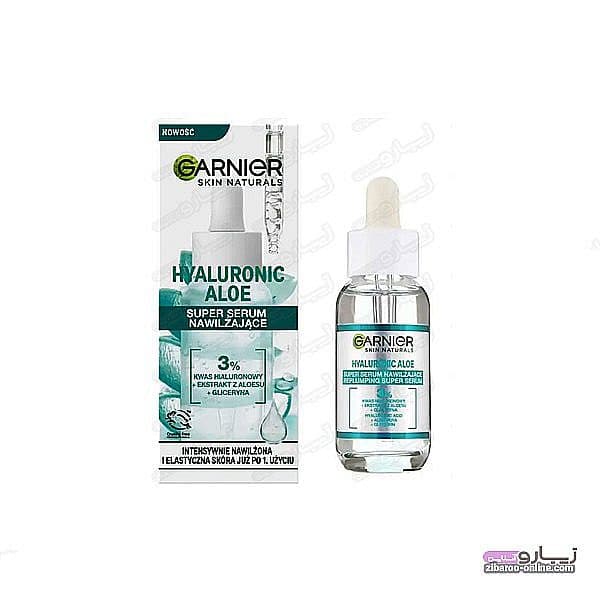 سرم پوست گارنیر آبرسان GARNIER HYALURONIC ALOE حجم30ml اصل