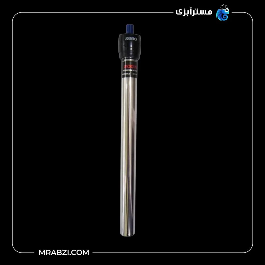 بخاری آکواریوم استیل سری304 سوبو توان 300 وات — تصویر ۲