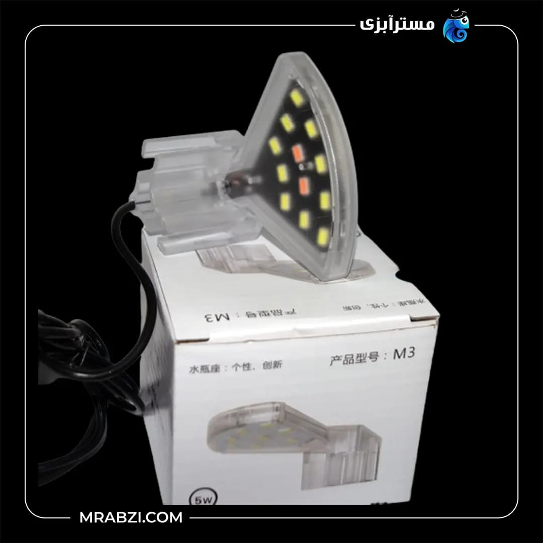 نور گوشه آکواریوم ال ای دی m3 کازیا — تصویر ۲