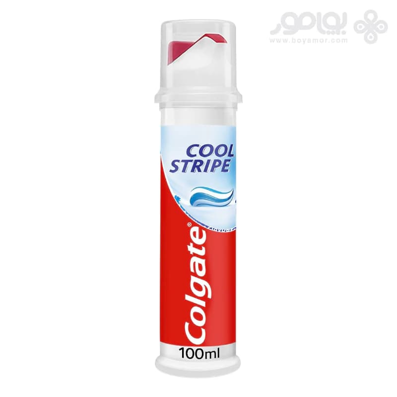 خمیر دندان پمپی کلگیت مدل COOL STRIPE حجم 100 میل