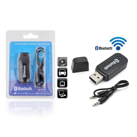 Car Bluetooth BT-163 پک آبی ،تامین برق 5v DC، AUX دار — تصویر ۲