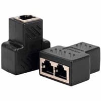 تبدیل 1به2 شبکه RJ45 Coupler مشکی پک نایلونی