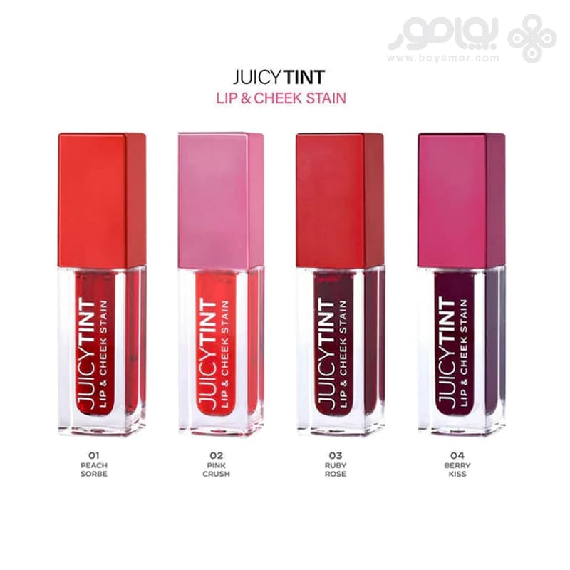 تینت لب گلدن رز مدل JUICY شماره 02 رنگ PINK CRUSH — تصویر ۴