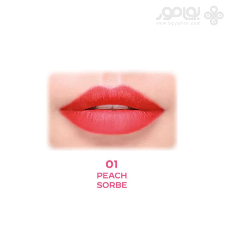 تینت لب گلدن رز مدل JUICY شماره 01 رنگ PEACH SORBET — تصویر ۲