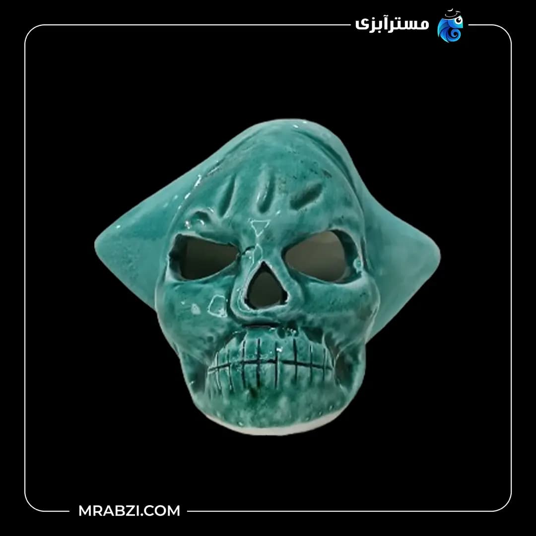 سفال رنگی اسکلت کلاه دار مدل mr48