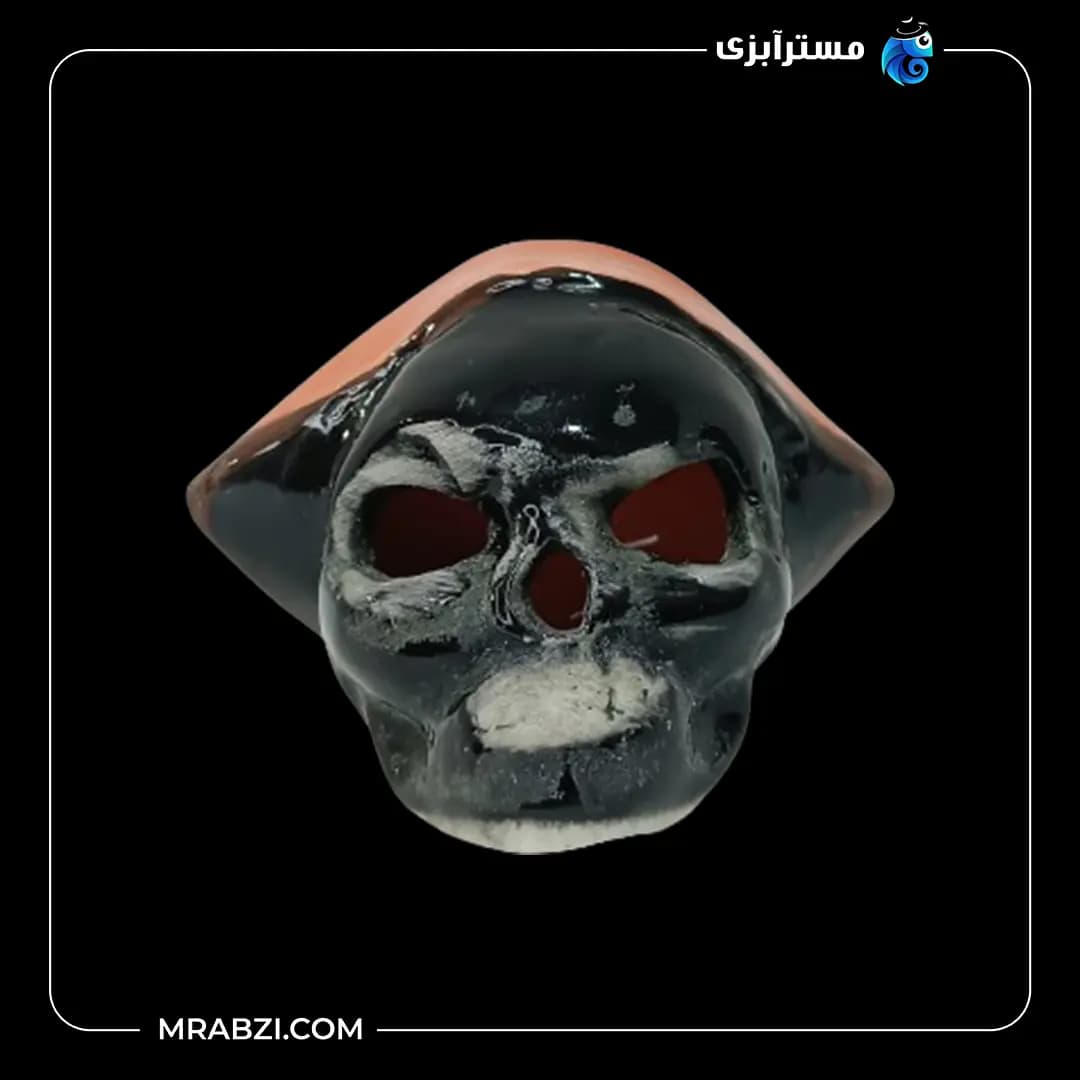سفال رنگی اسکلت کلاه دار مدل mr48 — تصویر ۳
