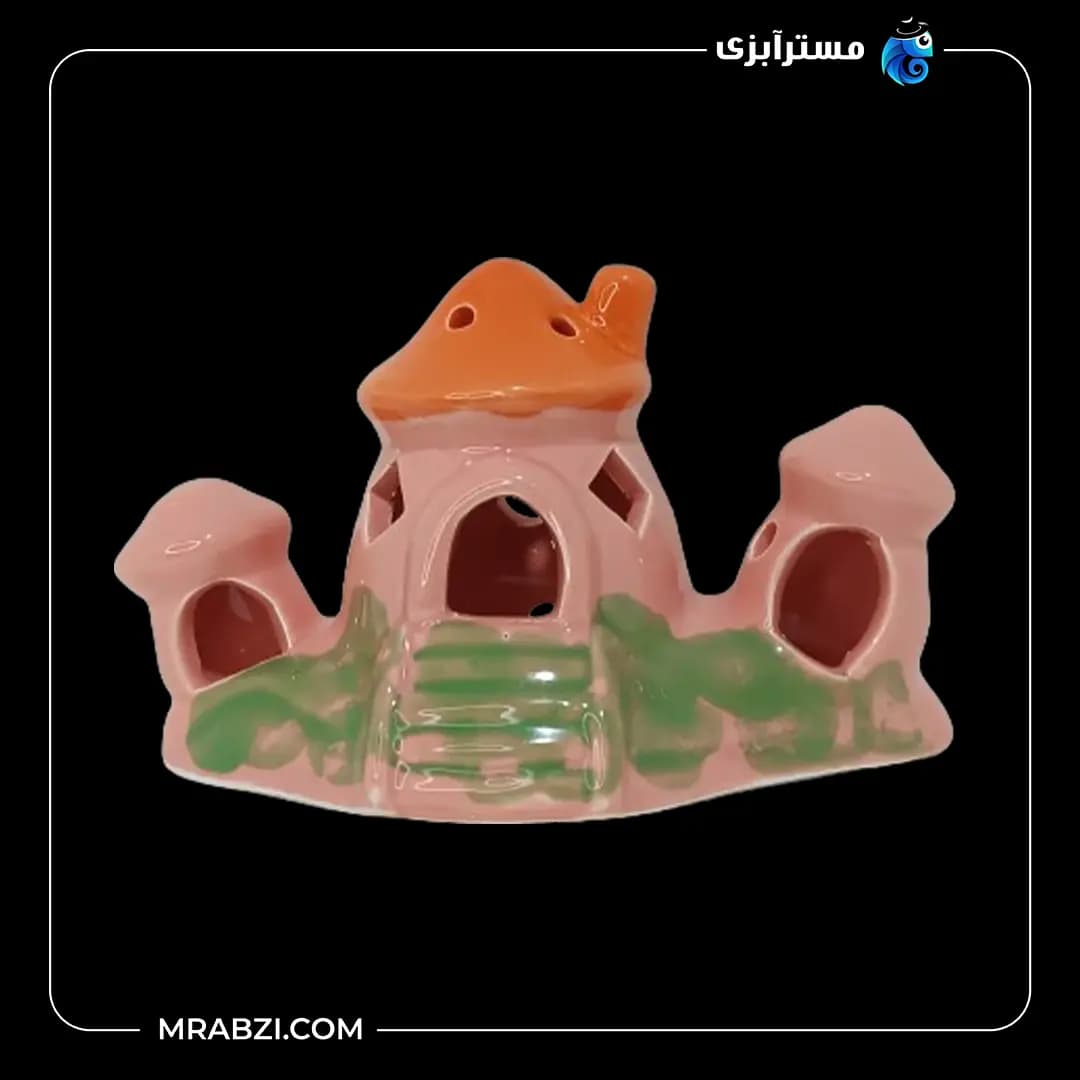 سفال رنگی قارچ 3 تایی بزرگ مدل mr19 — تصویر ۲