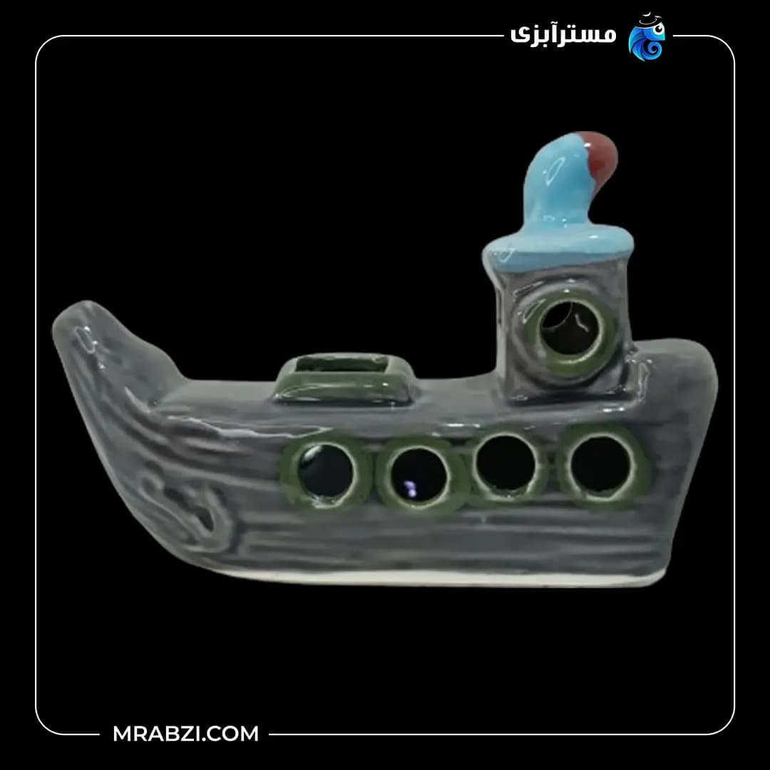 سفال رنگی قایق بزرگ مدل mr40
