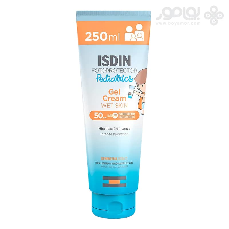 ژل کرم ضد آفتاب کودک ایزدین SPF50 مدل PEDIATRICS حجم 250 میل