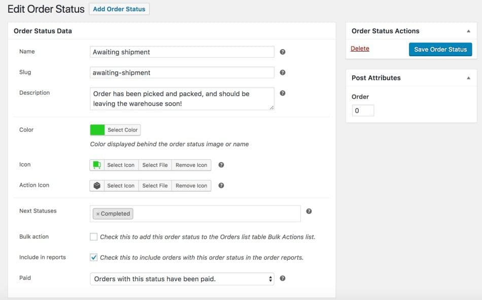 افزونه WooCommerce Order Status Manager مدیریت وضعیت سفارش در ووکامرس 1.15.2 — تصویر ۴