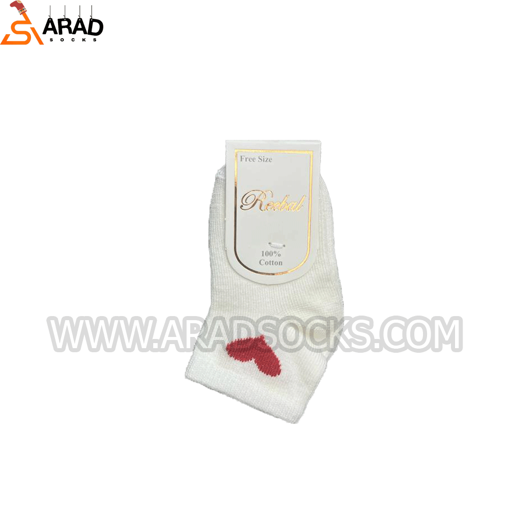 جوراب بچگانه طرح قلب