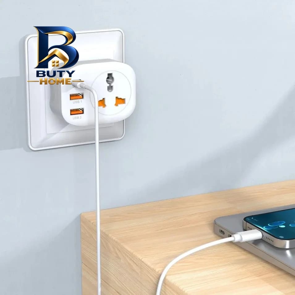 تبدیل دیواری و شارژر ارلدام مدل ۴IN۱ POWER SOCKET اصل — تصویر ۶
