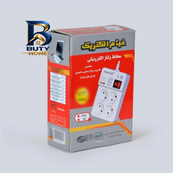 محافظ ولتاژ برق خیام الکتریک مدل قفل کودک — تصویر ۲