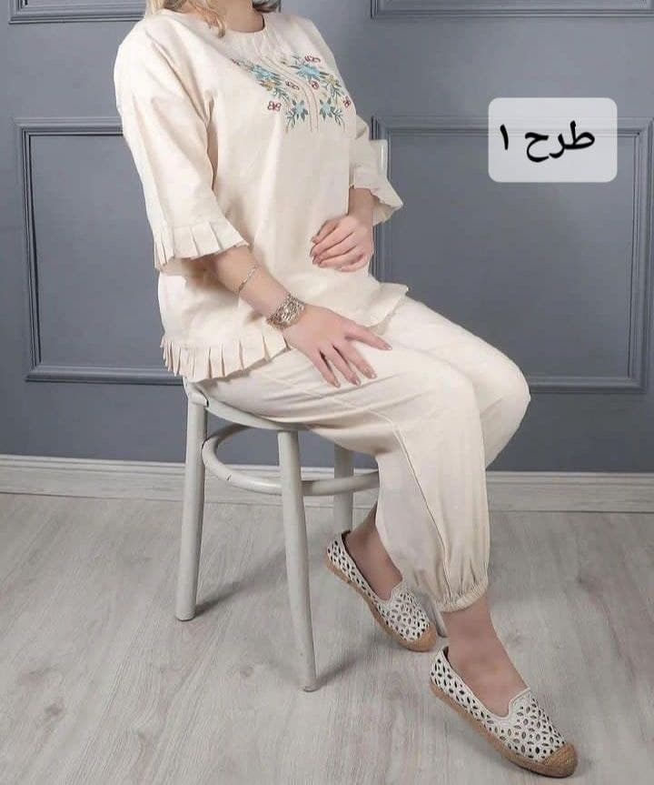 ست لینن نچرال گلدوزی شده/کد6791 — تصویر ۴