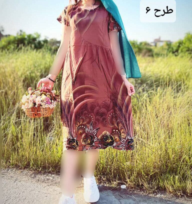 پیراهن کوتاه نخی تایلندی وارداتی/کد6621 — تصویر ۴