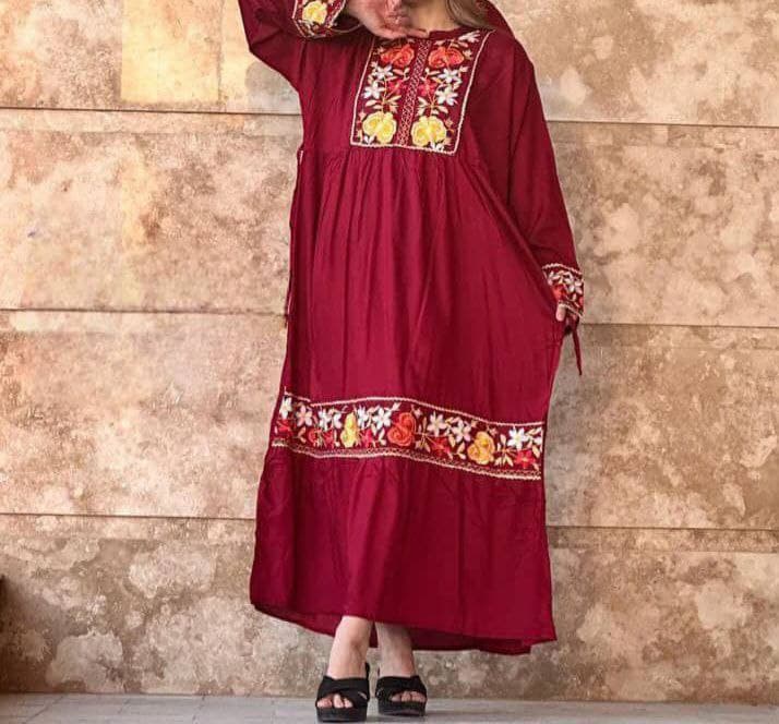 پیراهن ساحلی گلدوزی وارداتی طرح فرحناز/کد6555 — تصویر ۶