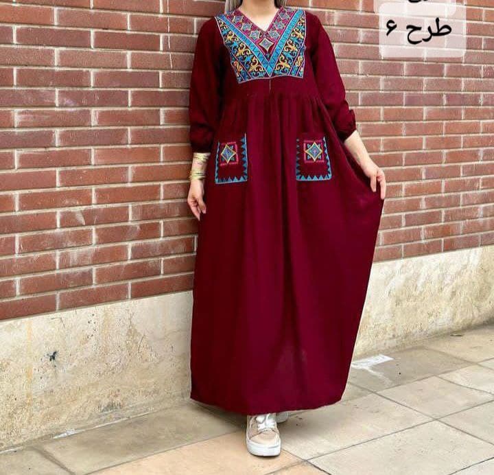 پیراهن ساحلی نخی گلدوزی/کد6426 — تصویر ۳