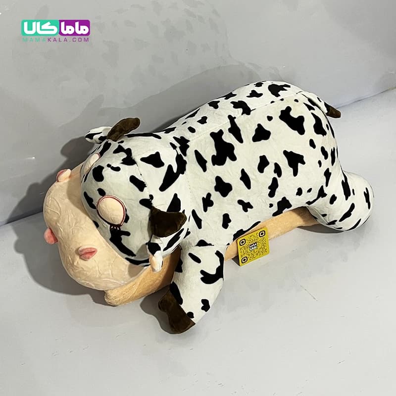 عروسک اورجینال گاو بالشتی پتودار 55 سانتیمتری — تصویر ۷
