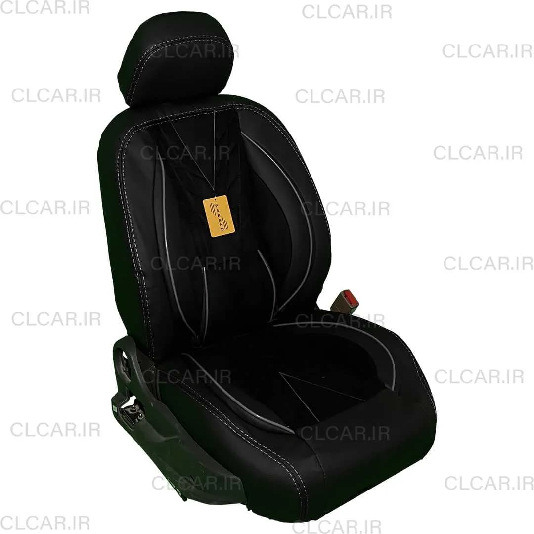 روکش صندلی طرح باربارا چرم و مخمل (سفارشی) مناسب ال 90 کد (L90-BRM) — تصویر ۸