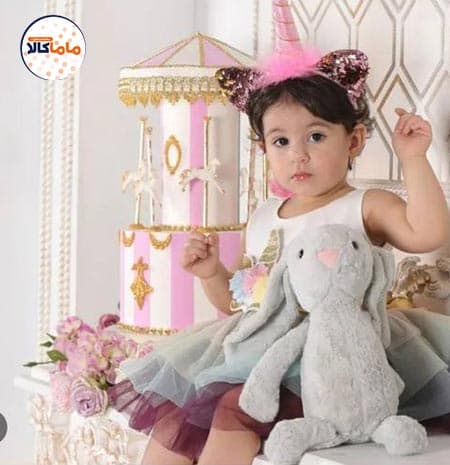 عروسک خرگوش صورتی رنگ 45 سانتیمتر — تصویر ۵