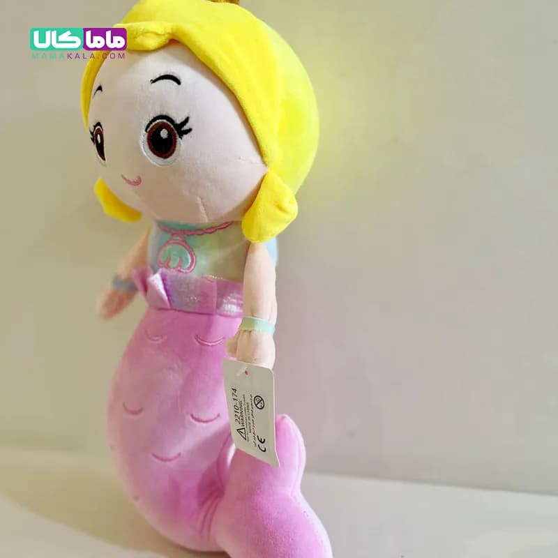 عروسک پری دریایی صورتی 30 سانتیمتر — تصویر ۶
